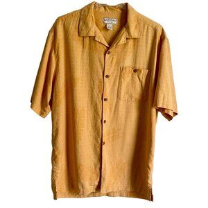 Boca Classics Island Wear Silk Short Sleeve Button Down Shirt  Men's Large Tall